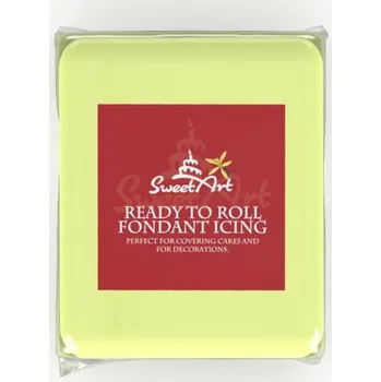 SweetArt potahovací a modelovací hmota vanilková pastelová Yellow (250 g) BFD-018-250g_S01