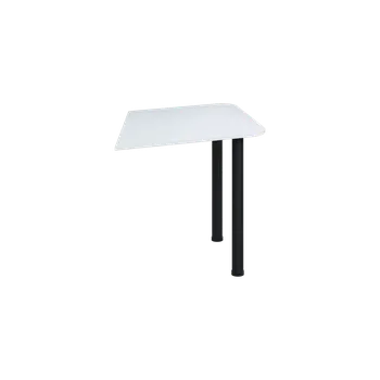 Stolová podnož EJZ 1 - 80 přístavba jednací, kovová podnož černá, síla desky 18 mm, bílá