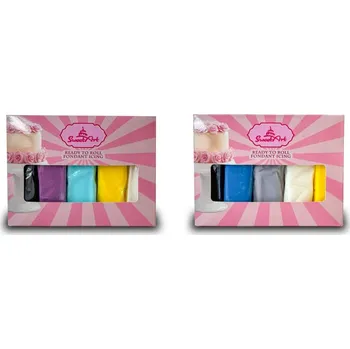 SweetArt potahovací a modelovací hmoty vanilkové Night Wednesday a Winter mix (10x100 g) - Fondanella