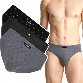 Slipy ATLANTIC 3MP-101 pánské slipy slipy 3-BALENÍ - XXL