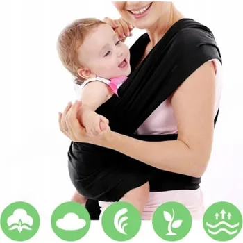 Šátek na nošení dítěte ŠÁTEK NA NOŠENÍ DĚTÍ BAVLNĚNÝ 4-SMĚRNĚ PRUŽNÝ PRO 3-15 KG