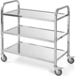 Vozík 3-policový, HENDI, Smart, Stříbrná, 850x450x(H)900mm