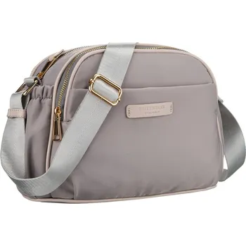 Kabelka nylonová taška přes rameno se zipem a magnetickým klipem Barva: Šedá