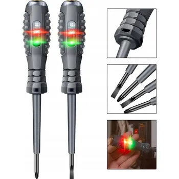 Šroubovák Zkoušečka napětí LED šroubovák sada 2 plochý křížový