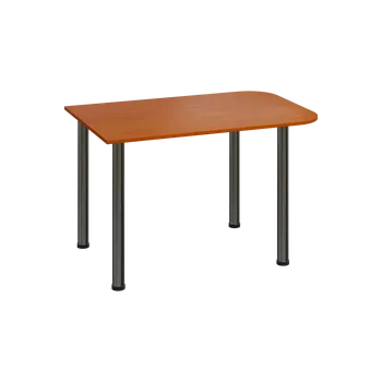 Stolová podnož EJH 1 - 120 přístavba jednací, kovová podnož chrom, deska 18 mm, třešeň šumavská