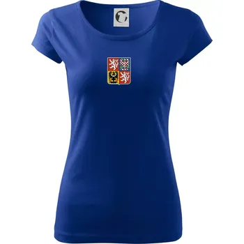 Dámské tričko Velký státní znak ČR - Dámské triko Pure - XS ( Královská modrá )