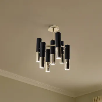 Domiluce Stropní světlo Orino, černá/zlatá, kov, 7-bodové, GU10 zlatá, černá 7 x 10 W LED - Doprava zdarma