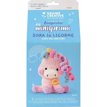 kreativní sada Kreativní sada pro dospělé k háčkování amigurumi jednorožce 10 cm