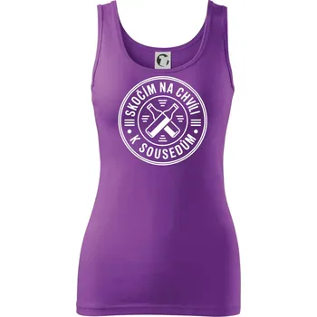 Skočím na chvíli k sousedům - Dámské tílko - XS ( Fialová )
