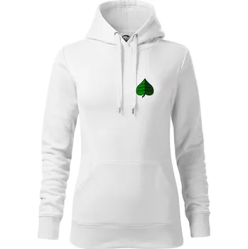 Dámská mikina Prší - Zelený - Mikina dámská Cape s kapucí - XS ( Bílá )