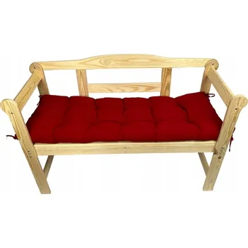 Podsedák Polštář na lavičku Zahradní Polstr ČERVENÁ 120x60 cm