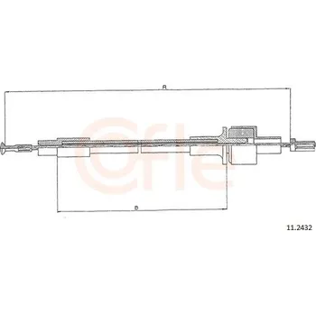 Spojkové lanko Tažné lanko, ovládání spojky COFLE 11.2432