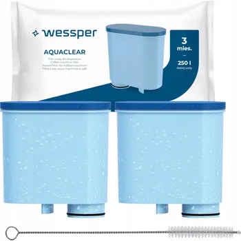 Filtr do kávovaru Wessper: 2x filtr do kávovaru Philips Saeco Latte GO + čisticí kartáček