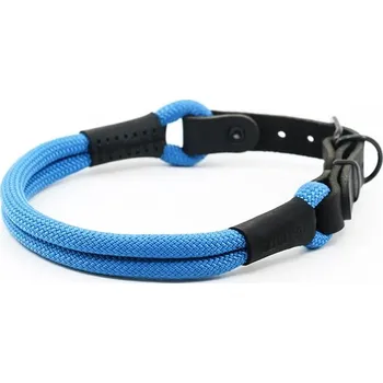 Obojek pro psa Aminela lanový obojek s kůží modrý 60 cm