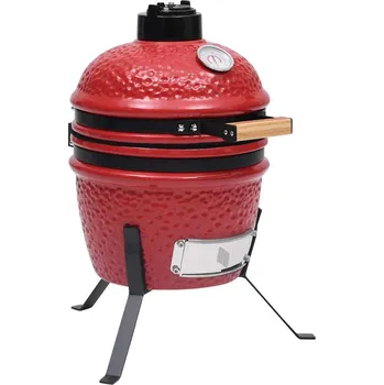 Zahradní gril Zahradní gril a udírna 2 v 1 Kamado keramický 56 cm červený IM_316095
