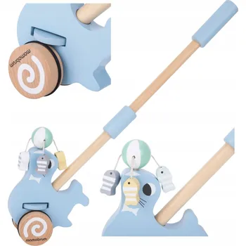 Odrážedlo Odrážedlo Dřevěné Tuleň Mamabrum Modré 18 m +