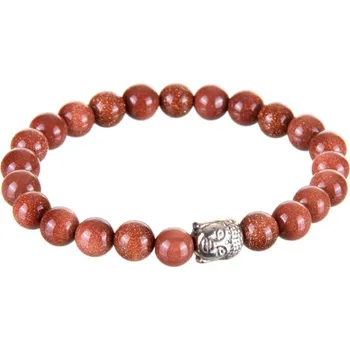 Náramek Prosperk Sluneční kámen minerál náramek Buddha S4943
