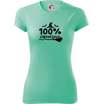 Dámské tričko 100% čarodějnice - Dámské Fantasy sportovní (dresovina) - L ( Mátová )