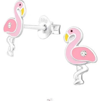 Náušnice All4Silver Náušnice dětské Plameňák S5211