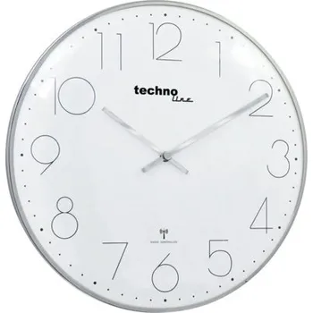 Hodiny Nástěnné hodiny Technoline řízené rádiem chromové Ø 41 cm