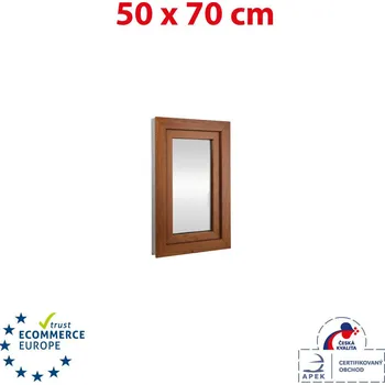 Okno TROCAL zlatá/bílá pravé 50x70 cm