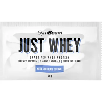 Protein Vzorek proteinu Just Whey - GymBeam bílá čokoláda kokos 30 g