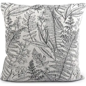 Povlak na dekorativní polštářek Žinylkový povlak na polštář kapradí 43x43 cm Varianta: 2 černá, Balení: 2 ks