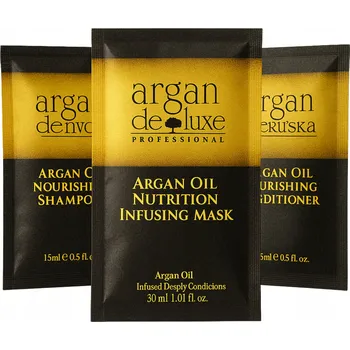 Šampon Agran de Luxe Oil Šampon 15 ml + Kondicionér 15 ml + Maska 30 ml Cestovní Sada