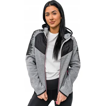 Dámská softshellová bunda DÁMSKÁ PŘECHODNÁ PROŠÍVANÁ BUNDA S KAPUCÍ ŠEDÁ KSW4007 DENLEY_M