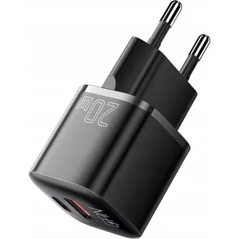 Síťová nabíječka Essager USB-C 20W černá PD QC 2 porty