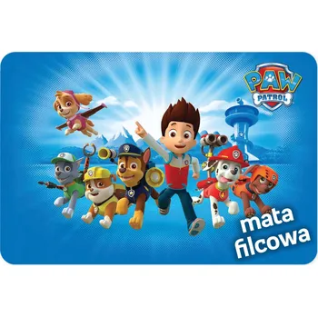 Prostěradlo PLSTĚNÁ PODLOŽKA 100X150 Tlapková patrola MODRÁ