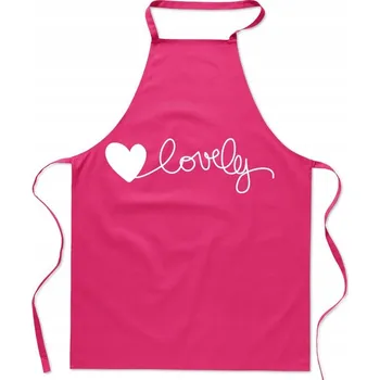 Kuchyňská zástěra KUCHYŇSKÁ ZÁSTĚRA LOVELY LÁSKA DÁREK NA VALENTÝNA