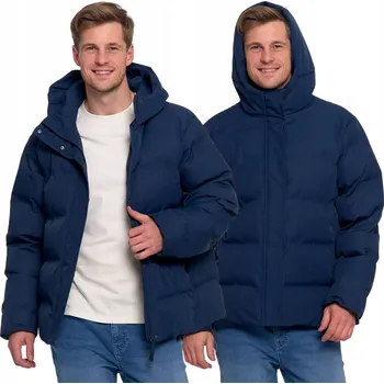 Pánský kabát Pánská prošívaná bunda s kapucí Zimní teplá na zip Módní MORAJ 3XL