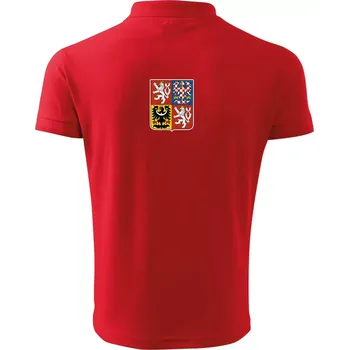Pánská košile Velký státní znak ČR - Polokošile pánská Pique Polo 203 - 3XL ( Červená )