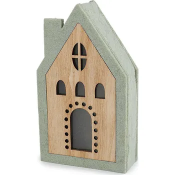 Vánoční dekorace Filcový domeček svítící Varianta: 2 zelená šalvěj světlá, Balení: 1 ks