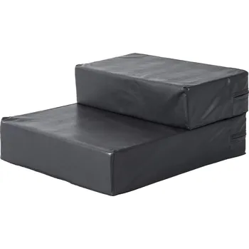 Pelíšek pro kočku Schodiště PawHut pro psy a kočky, skládací, 2 stupně, černé, D45xŠ39xV20cm, praktická podložka pro snadné lezení | Aosom.de