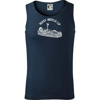 Nikdy nebylo lip - Tílko pánské Core - L ( Námořní modrá (velmi tmavá - téměř černá) )