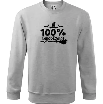 Chlapecké tričko 100% čarodějnice - Mikina Essential dětská - 146 cm/10 let ( Světlešedý Melír )