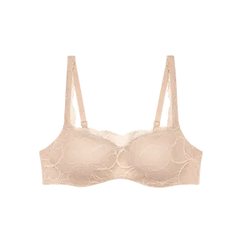 Podprsenka Dámská podprsenka Body Make-Up Illusion Lace Balconette - BROWN - sv. hnědá 00NZ - TRIUMPH BROWN 85D