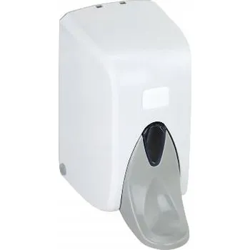 Dávkovač mýdla Biurotop nástěnný dávkovač mýdla s kolénkem 1000 ml bílá, šedá