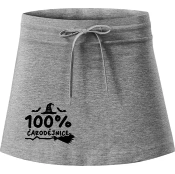 Dámská sukně 100% čarodějnice - Sportovní sukně - two in one - S ( Tmavě šedý melír )