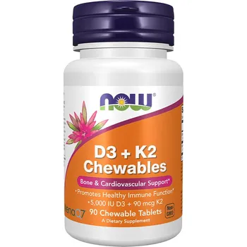 Fitness Now Foods D-3 + K-2 (MK-7) 90 chewables