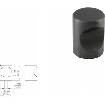 Nábytková úchytka SIRO 1404-18N4 tmavě grafitová