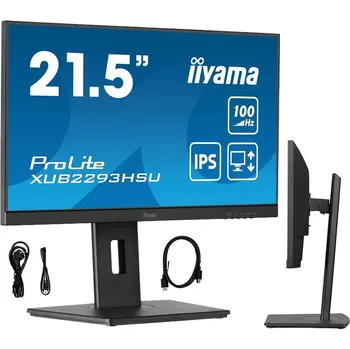 Monitor Monitor iiyama ProLite XUB2293HSU-B6 22" IPS LED 1ms /HDMI DisplayPort/ hub USB FlickerFree HAS