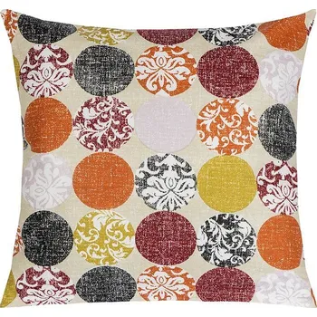 Povlak na dekorativní polštářek Povláček Berta Hnědá,Vínová,Oranžová - 45x45 cm