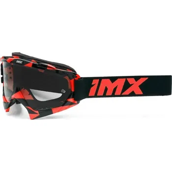 Motocyklové brýle IMX MUD GRAPHIC RED GLOSS/BLACKbrýle - sklo CLEAR