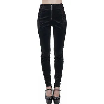 Dámské kalhoty kalhoty dámské DEVIL FASHION - Erosion Gothic Pants With Mesh Panels - XS