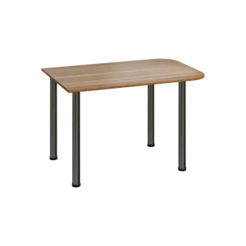 Stolová podnož EJH 1 - 120 přístavba jednací, kovová podnož chrom, deska 18 mm, ořech světlý