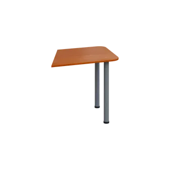 Stolová podnož EJZ 2 - 80 přístavba jednací, kovová podnož stříbrná, síla desky 25 mm, třešeň šumavská