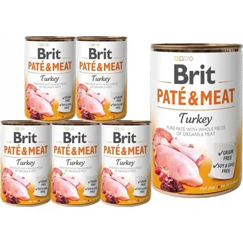 Krmivo pro psa BRIT PATE & MEAT Mokré Krmivo pro psy Krůta 6x400g